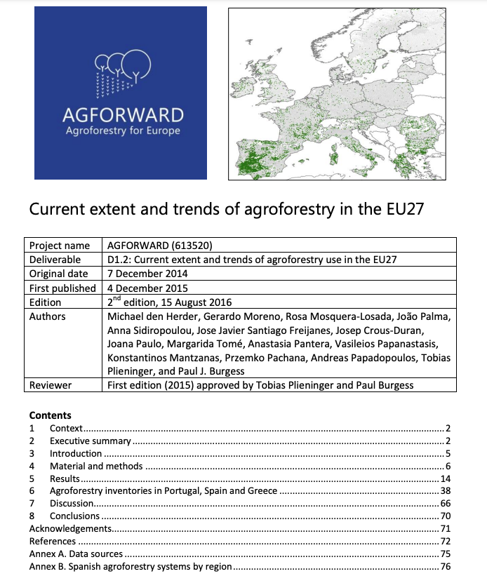 Current extent and trends of agroforestry in the EU27